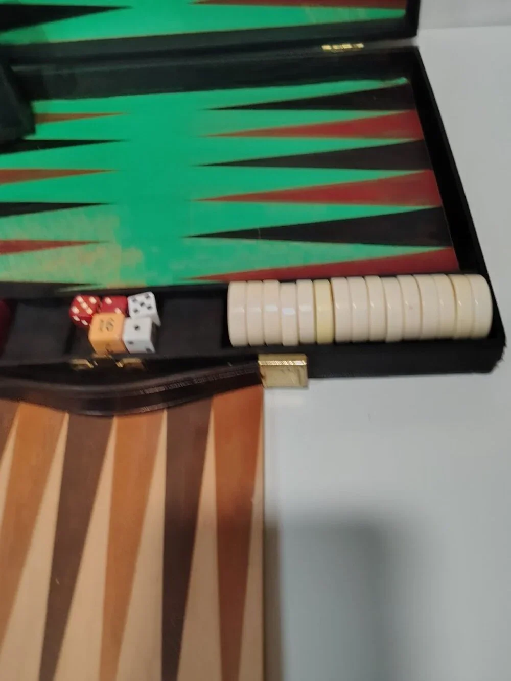 Vintage 1973 Dynamic Games Backgammon Set Carrying Case Visual Primer Complete